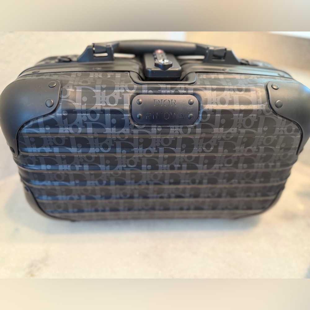 Christian Dior Rimowa Collaboration Limited Travel Bag Handbag Aluminum Black